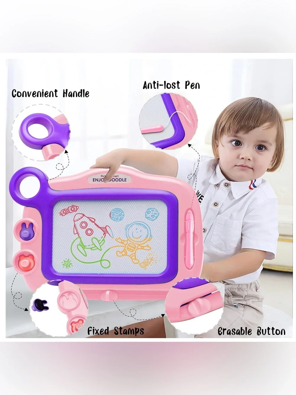 Magnetic Drawing Board for Toddlers